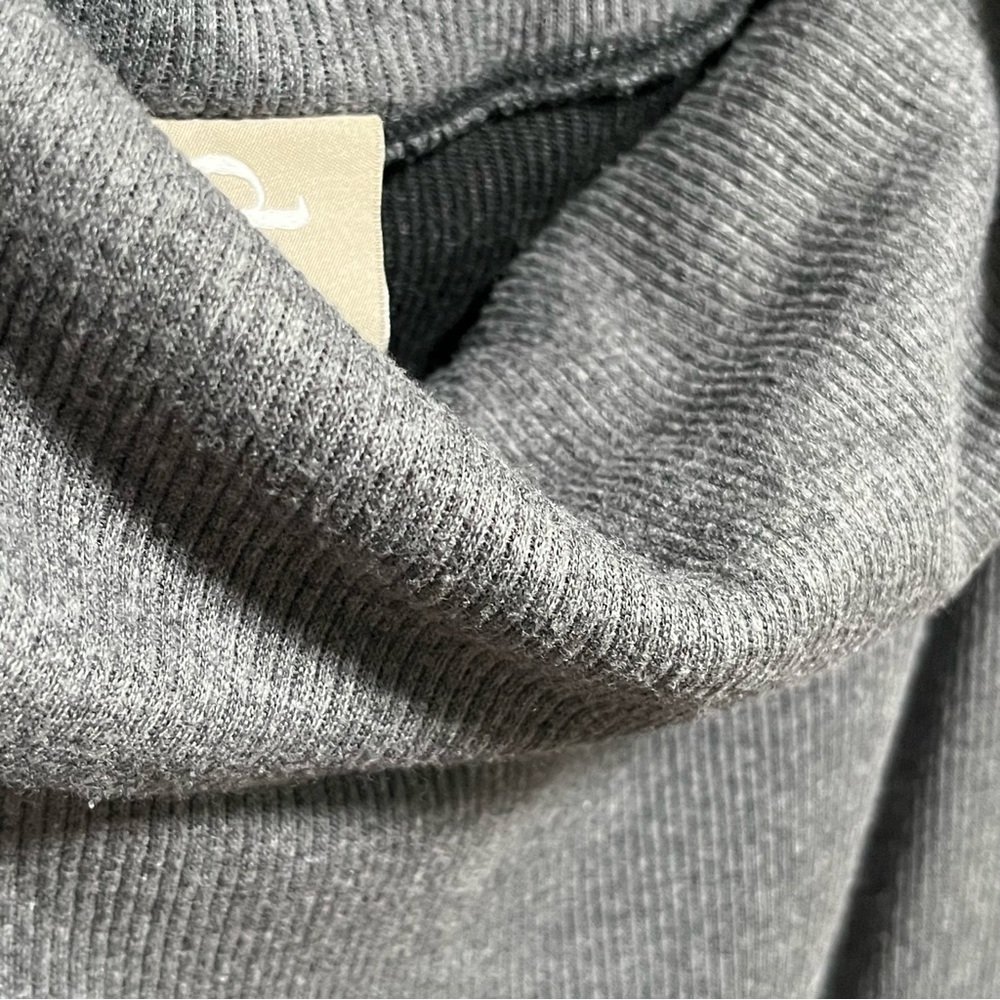TIBBY DRESS DOLAN LEFT COAST Timeless Gray quarter sleeve cowl neck work casual - Picture 5 of 10